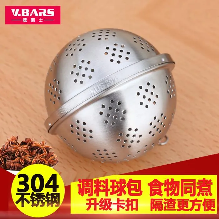 Seasoning Bag 304 Stainless Steel Marinade Seasoning Bag Soup Filter Bag Wei Bao Tea Ball Stew 1901