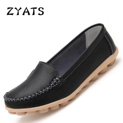 ZYATS รองเท้าหนังผู้หญิง,รองเท้ารองเท้าลำลองกลางแจ้งขับขี่สบาย