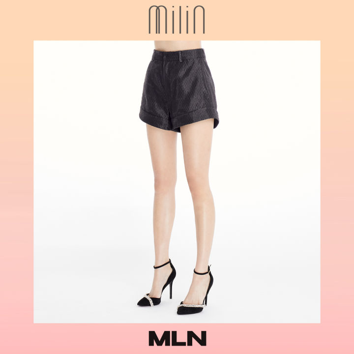 milin-high-waist-organza-shorts-กางเกงขาสั้นเอวสูงผ้าออแกนซ่า-bonic-shorts