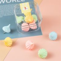 12pcs Cute Cream Shape Push Pins Decoration Thumbtack Pin DIY Stationery Pushpins Cork Board Binding School &amp; Office Supplies Clips Pins Tacks