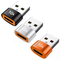 YTRYTWE แล็ปท็อป ความถี่เสียงที่เพิ่มขึ้น USB 3.0เป็น Type C โทรศัพท์ไปยังไดรฟ์ USB 10A ไปยัง USB ตัวผู้ อะแดปเตอร์ชาร์จ ตัวแปลง USB 3.0เป็น Type C อะแดปเตอร์ OTG อะแดปเตอร์ชาร์จเร็ว