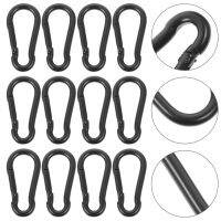 PickEgg 12 ชิ้นแคมป์เหล็ก carabiners คลิปปีนเขาหัวเข็มขัด carabiners เหล็กเป้ carabiners