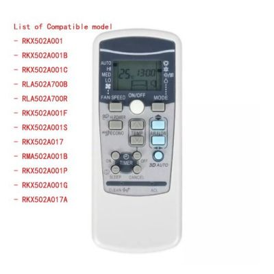 Mitsubishi รีโมตคอนโทรลเครื่องปรับอากาศ RKX502A001 AC A/C RKX502A001 - RKX502A001B - RKX502A001C RKX502A001G