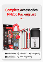 ANENG PN200เซนเซอร์ดิจิตอลแคลมป์มิเตอร์ดิจิตอล,เซนเซอร์อัจฉริยะ DC/AC กระแสไฟฟ้า600A ทั่วไป4000จำนวนแอมมิเตอร์มัลติมิเตอร์อาร์เอ็มเอสแบบจริงแอมมิเตอร์เครื่องทดสอบแรงดันไฟฟ้าทดสอบโอห์มตัวเก็บประจุรถยนต์ Hz