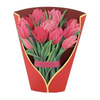 3D Flower Bouquet Cards Flower Basket Greeting Card Flowers Gift Greeting Card for MotherS Day B