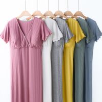 【DT】hot！ New Pregnancy Sleepwear Nursing Mother Breastfeeding Nightgown Maternity