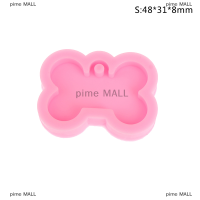 pime MALL ซิลิโคนกระดูกรูปร่างเรซิ่นแม่พิมพ์พวงกุญแจจี้ DIY แท็กสุนัขหล่อแม่พิมพ์เครื่องมือ