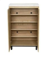 Shoe cabinet for 12-15 pairs size 60x31x96 cm. - Solid oak/white marble