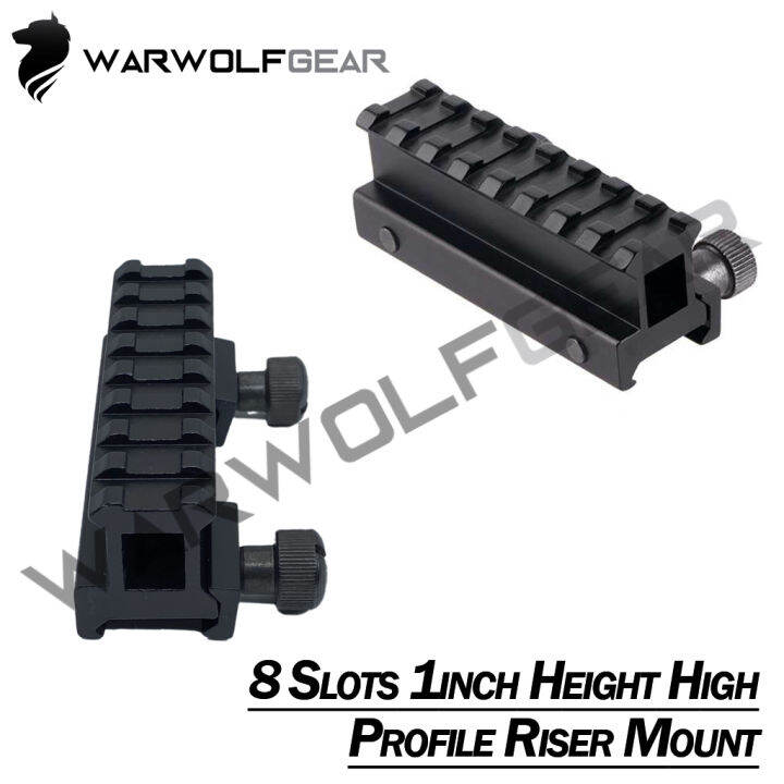 8 Slots 1inch Height High Profile Riser Mount MZJ-RAL-0017 WARWOLFGEAR ...