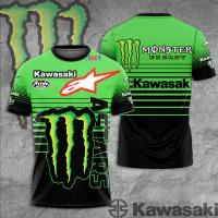 XZX) STOCK (ALL Kawasaki IN Racing Team 3D All Over Printed Unisex Shirt 39 (FREE NAME PERSONALIZED)