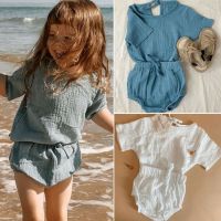 Free Shipping Newborn Kids Baby Boy Girl Clothes Cotton Linen Tops Shorts Pants Outfits Set