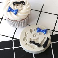 Moustache Tie Bows Silicone Cake Decor Molds DIY Chocolate Cupcake Cookies Desserts Fondant Mould Cake Decorating Baking Tool Bread  Cake Cookie Acces