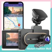 แดชบอร์ดกล้องรถชน Azdome 2K กล้อง Wifi Gps การมองเห็นได้ในเวลากลางคืน1440P Uhd กล้องติดรถยนต์กล้องถ่ายวิดีโอด้านหน้า