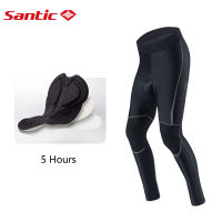 Santic กางเกงขี่จักรยานแบบมืออาชีพกางเกงปั่นจักรยานสำหรับผู้ชาย M7C04090ผู้ชายที่ขี่จักรยานกางเกงมีเบาะรอง4D กันกระแทก