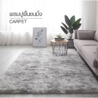 P&amp;P COZY พรมปูพื้นขนมิ้ง รุ่น CARA-GY ขนาด 100x150x1.2ซม. สีเทา