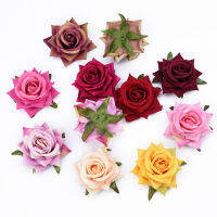 【cw】510Pieces Flannel Roses Silk Flowers Wall Artificial Plants for Home Wedding Decoration Diy Bride A Cap Ornamental Flowerpot ！