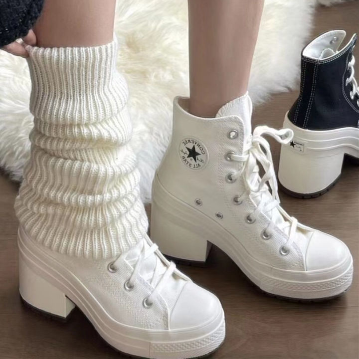 Converse Chuck 70 De Luxe Heel Thick Sole Matsutake Vintage High Heels ...