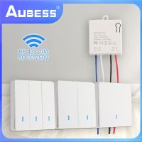 1/2/3 Gang Wireless Wall Switch RF 433Mhz Interruptor Light Switch Remote Control 10A 90V-250V Receiver for Home Lamp LED Fan Power Points  Switches S