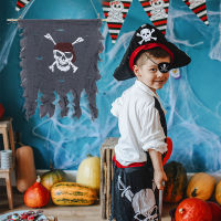 Hot Pirate Theme Party บอลลูน Tableware Pirate Skull Flag หมวกเด็ก Happy 1st Birthday Party อุปกรณ์ตกแต่ง