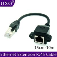 15cm 30cm 60cm Extension Network LAN Screw RJ45 Cable Panel Male To Female Mount Ethernet