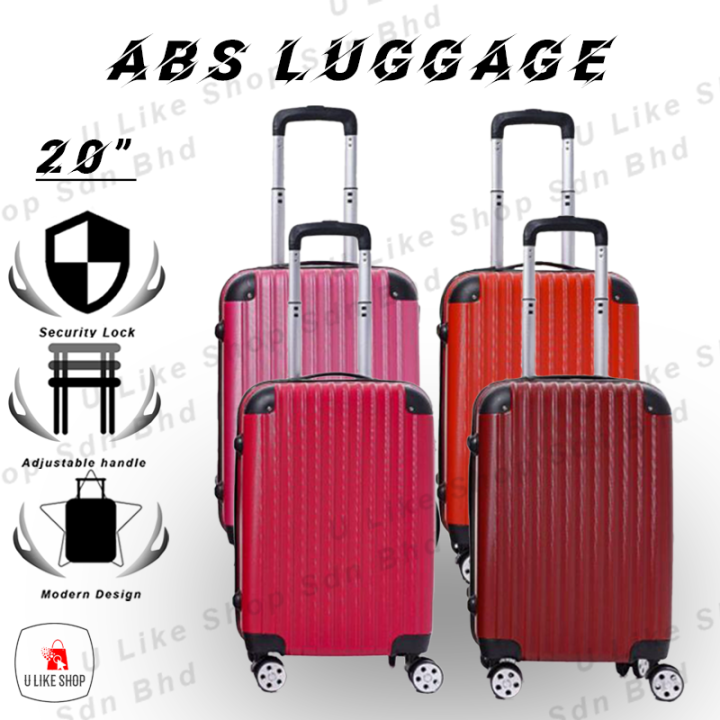 Luggage ABS Suitcase 20 Inch Ready Stock plain beg bagasi Lazada