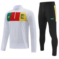 ✈♝❖ [Ready Stock] 2022-23 Cameroon Half zipper long sleeve Football Tracksuit Training Wear Top Quality A