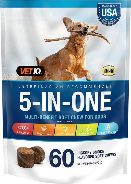 VetIQ 5InOne MultiBenefit Soft Chew for Dogs (60 Soft Chews) Hips