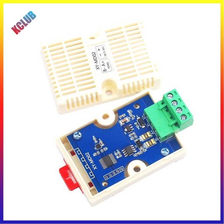 sht20เซ็นเซอร์โมดูล-md02ความชื้นในอุณหภูมิ-dc5-30v-เซ็นเซอร์ตรวจจับ-modbus-rtu-โปรโตคอลอัตราบอดที่ตั้งได้เริ่มต้น9600มาตรฐาน35มม-รางติดตั้ง