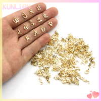 [KUNLIAN] 52ชิ้น/ล็อต Random mixed Shape GOLD Charms จี้สำหรับ DIY Jewelry making Tools