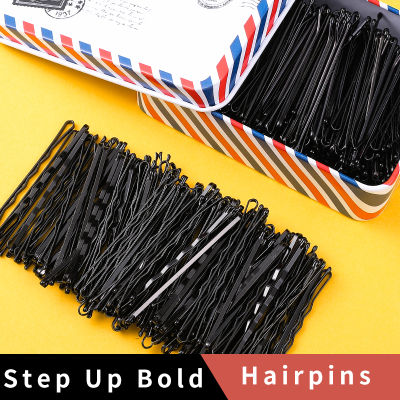 10-200ชิ้น/เซ็ตสีดำ Hairpins สำหรับคลิปผมผู้หญิง Lady Bobby Pins ที่มองไม่เห็น Wave Hairgrip Barrette อุปกรณ์เสริมผม