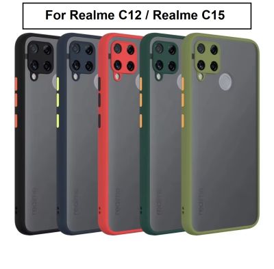 เคส Realme C15 / เคส Realme C12 ใช้ร่วมกัน case Realme C12 / case Realme C15 เคสขอบสีกันกล้อง เคสกันกระแทก เคสมือถือ เคสโทรศัพท์realme