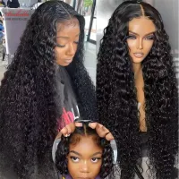 Real Glueless Wig Water Wave Lace Wigs For Women 13X4 Straight/Body HD Lace Frontal Wigs Brazilian Deep Curly Wave Wig Wear Go