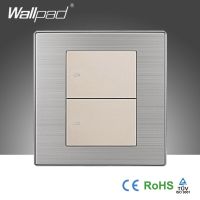 【✆HOT】 SCP MALL 2019ขายดี2แก๊งค์กลาง3ทาง Wallpad หรูหราสวิทช์ไฟติดผนัง Interrupteur 10A AC 110 ~ 250V