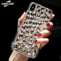 เคสเพชรเทียมสุดหรู KISSCASE สำหรับ IPhone 14 13 12 11 Pro Max 14 Plus X XS MAX XR เคสทั้งซิลิโคนเพชรเทียมสุดหรูสำหรับ IPhone 14 Pro Max