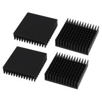 6 x Black Aluminum Radiator Heat Sink Heat Sink 40 x 40 mm x 11 mm