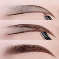 ดินสอเขียนคิ้วแบบหมุน 2 in 1 พร้อมแปรงปัดคิ้วในตัว กันน้ำ ติดทน ไม่เป็นก้อน Double eyebrow pencil