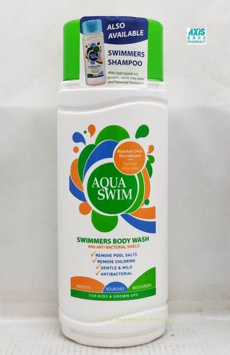 AQUA SWIM SWIMMERS BODY WASH With Anti-Bacterial Shield 250ML (Maintain ...