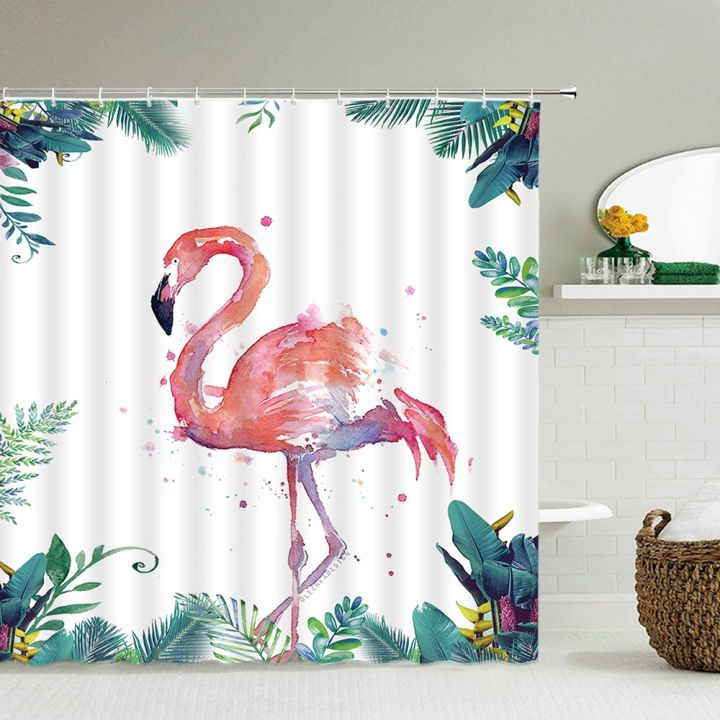 flowers-birds-butterfly-shower-curtain-3d-bath-screen-waterproof-fabric-bathroom-home-decor-tropical-plant-shower-curtains-ba-o