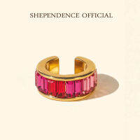 Shependence ต่างหูหนีบบาเก็ตสีชมพู (Sweet Pink Ombre Ear Cuff)