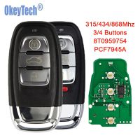 Okeytech Art Key Key Key Go 3/4BTN 315Mhz/433MHZ/868MHZ 754C 959 8T0สำหรับ Audi Q5 A4L A5 A6 A7 A8 RS4 RS5 S5 S4