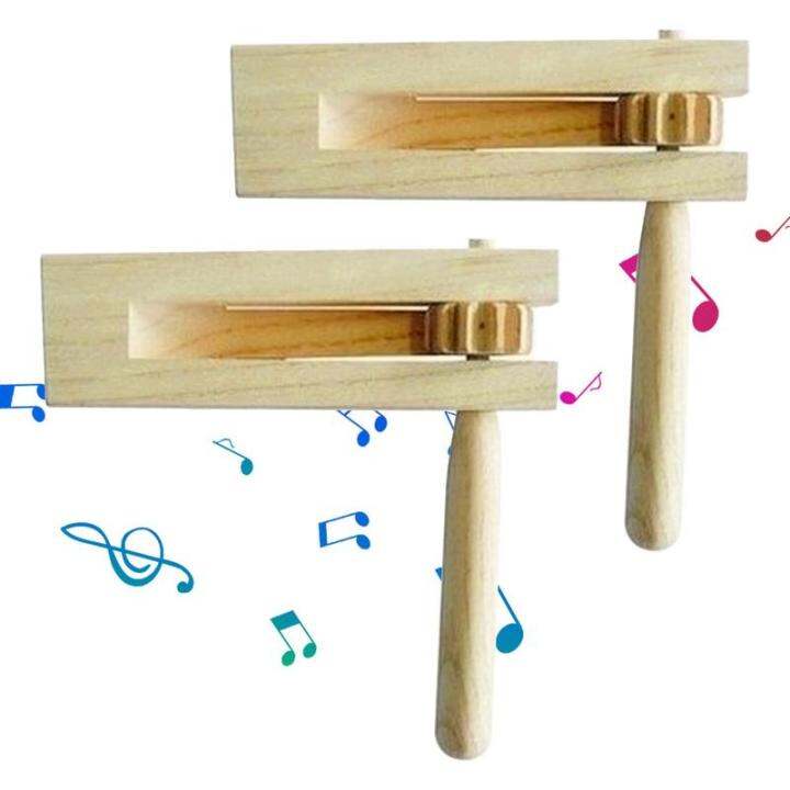 เครื่องมือ-orff-สำหรับเด็กพลาสติกมาร์กตำแหน่งนิ้วกีตาร์2ชิ้นสำหรับเด็กของเล่นดนตรีไม้สำหรับงานปาร์ตี้ตามธีมกีฬาคลาสและความสนุกสนาน