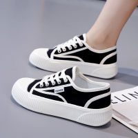 2022 Spring And Autumn New Korean Student Canvas Shoes Female Ins Tide Sports Breathable Korean White Shoes Female 9923