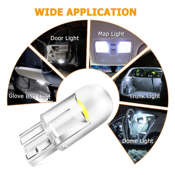 10ชิ้น-w5w-t10รถยนต์หลอดไฟ-led-สำหรับ-saab-9-3-9-5-9000-93-900-95-aero-9-3-42250-42252-9-2x-9-4x-9-7x