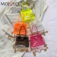 Women Shoulder Bag Casual Transparent Travel Tote Lady Bag Jelly Bag Summer Candy Color Photograph Props Mini Lipstick Bag