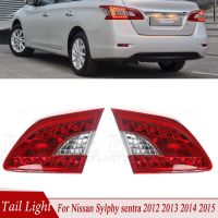 โคมไฟไฟเบรกท้ายรถสำหรับ Nissan Sylphy Sentra 2012 2013 2014 2015ไฟท้ายรถกลับด้านสัญญาณไฟเลี้ยวด้านหลังสำหรับรถยนต์