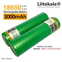 [แท้!!!] ถ่านชาร์จ 18650 Sony VTC6 3000mAh 3.7V lithium battery  รับประกันสินค้าโดย Liitokala