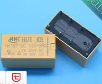 5ชิ้นขดลวด12vdc Dpdt 8ขา2no 2nc รีเลย์พลังงานขนาดเล็กประเภท Pcb Hui Ke Hk19f