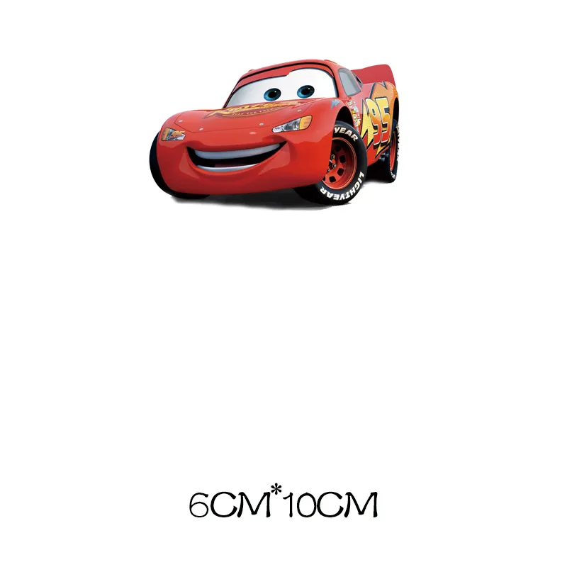 Disney Cars Lightning McQueen children's clothes stickers Iron on patches  t-shirt print