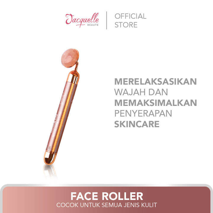 Jacquelle Electric Rose Quartz Face Massager Jade Roller Elektrik