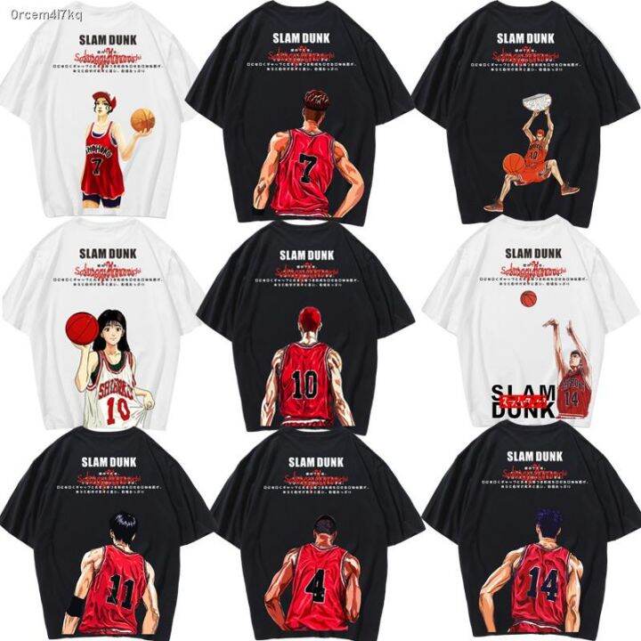 ข้อเสนอพิเศษ-tshirt-slam-dunk-t-shirt-slam-dunk-เสื้อยืดแขนสั้นผู้ชายเสื้อบาสเกตบอลกีฬา-sakuragi-hanado-อะนิเมะพิมพ์-xia-kobe-ที่ระลs-5xl